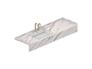 Carre bowl with Calacatta Borghini countertop 190